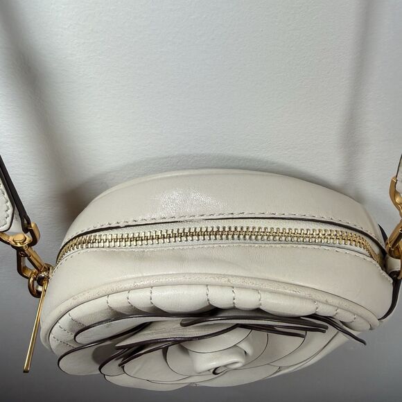 Michael Kors Vivianne Canteen 3D Rose Crossbody Bag Black Whimsical Winter $358 - Picture 7 of 13